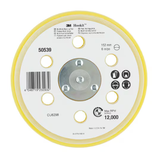3M™ Hookit™ Multihole steunschijf, 150 mm, 8 mm (5/16 in), 50539