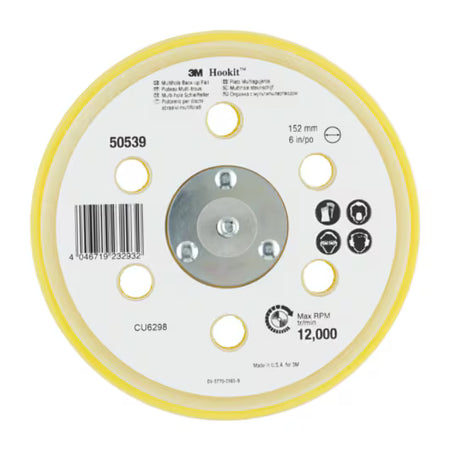 3M™ Hookit™ Multihole steunschijf, 150 mm, 8 mm (5/16 in), 50539