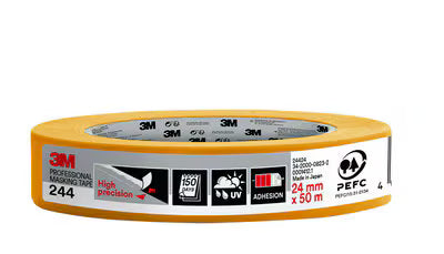 3M™ Professionele afplaktape, 24424SW, Verschillende oppervlakken, 24 mm x 50 m, 1 rol/verpakking - 100% PEFC SGSCH-PEFC-COC-110078