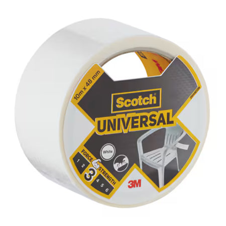 Scotch® universele ducttape wit 2904, 10 m x 48 mm 6 rollen/doos