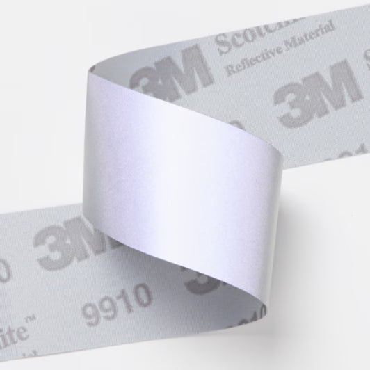 3M™ Scotchlite™ Reflecterend weefsel 9910, zilver, 25.4 mm x 100 m