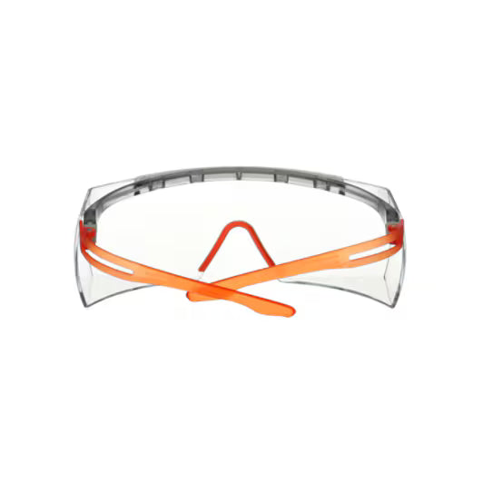 3M™ SecureFit™ 3700 Overzetbril, oranje veren, Scotchgard™ anticondens (K&N), heldere lens, SF3701SGAF-ORG-EU, 20/doos