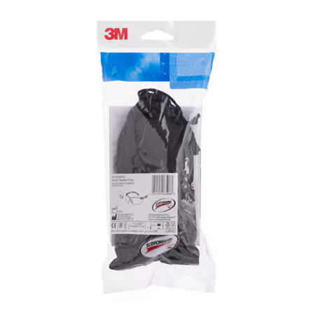 3M™ Solus™ 1000 Veiligheidsbril, blauw/zwart montuur, Scotchgard™ condenswerende en krasbestendige coating (K&N), grijze lenzen, S1102SGAF-EU, 20/doos