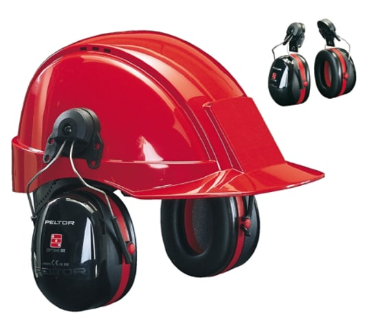 3M™ PELTOR™ Optime™ III Gehoorkappen, zwart/rood, helmbevestiging, H540P3E-413-SV