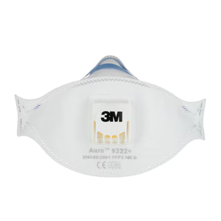 3M™ Aura™ Stofmasker voor handmatig en machinaal schuren 9322+, FFP2, ventiel, 5/pak