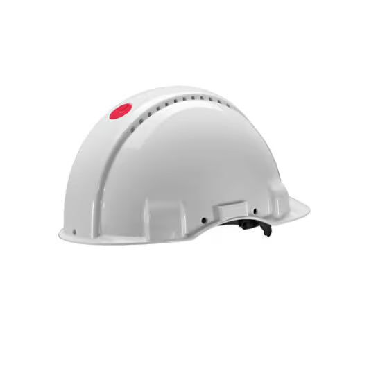 3M™ Veiligheidshelm, Uvicator, ratelverstelling, zonder ventilatie, 440 V diëlektrisch, kunststof zweetband, wit, G3001NUV-VI