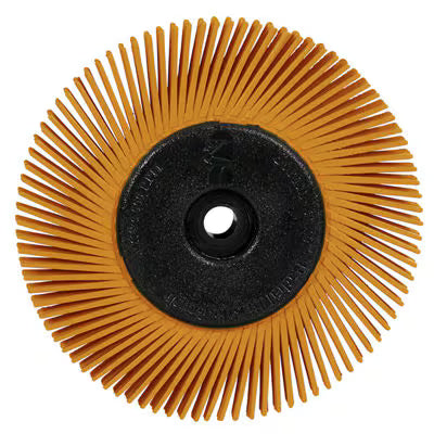 Scotch-Brite™ radiale precisieborstel, PN-RB, 80+, 152,4 mm x 12,7 mm x 25,4 mm (6 inch x 1/2 inch x 1 inch), type A, met adapter