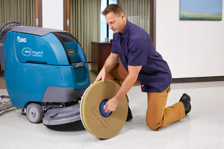 Scotch-Brite™ Clean & Shine dubbelzijdige vloerpads, Geel, 508 mm, 5/Doos