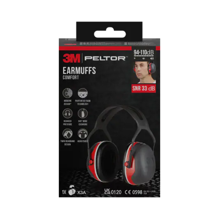 3M™ PELTOR™ Comfort gehoorkap X3A, SNR-waarde 33 dB