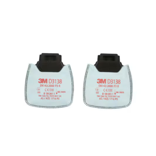 3M™ Secure Click™ Deeltjesfilter tegen hinderlijke niveaus van organische dampen/zure gassen en ozon tot 10x OEL, P3 R, D3138