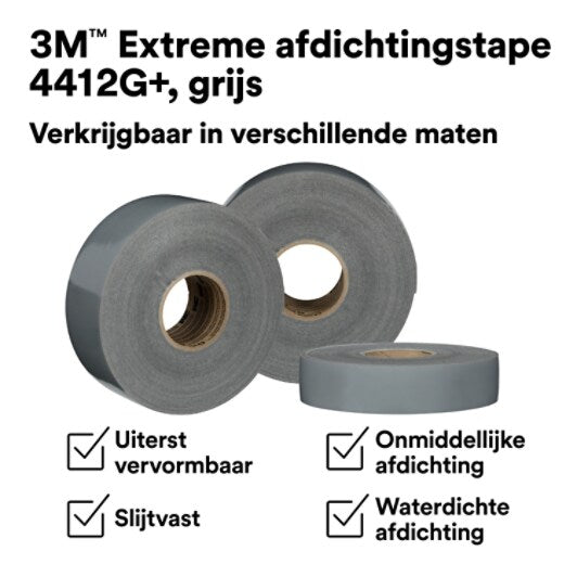 3M™ Extreme afdichtingstape 4412G+, Grijs, 1219 mm x 16.5 m