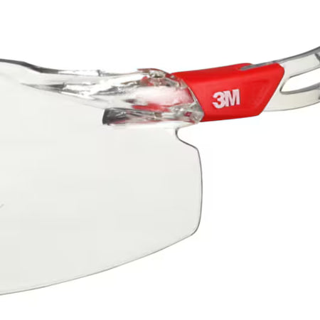 3M™ SecureFit™ 500 Veiligheidsbril, transparant en rood montuur, Scotchgard™ condenswerende en krasbestendige coating (K&N), heldere lenzen, SF501SGAF-RED-EU, 20/doos