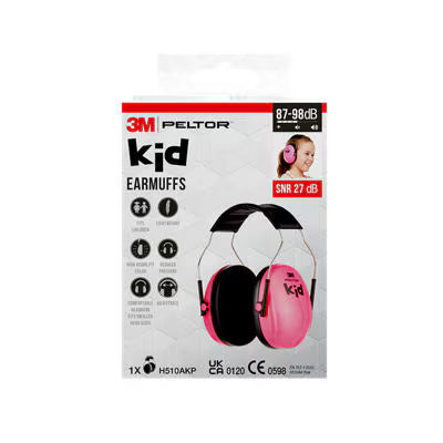 3M™ PELTOR™ Kid gehoorkap H510AKP, SNR-waarde 27 dB, roze