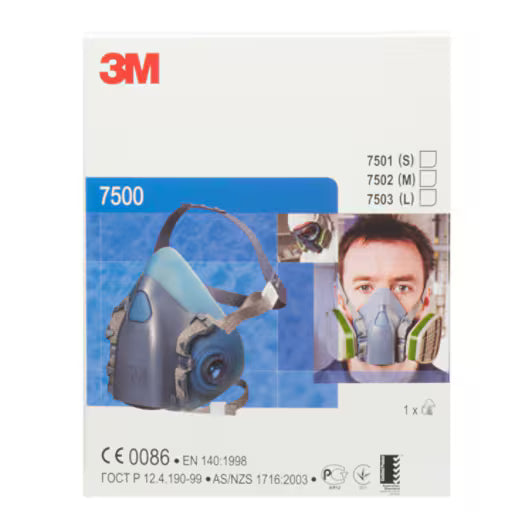 3M™ herbruikbaar halfgelaatsmasker, maat Large, 7503