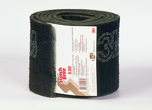 Scotch-Brite™ Schuurpads voor Zwaar Werk 530, Zwart, 158 mm x 3 m, 6/Doos