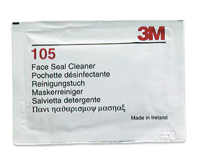 3M™ reinigingsdoekjes gezichtsafdichting herbruikbaar masker, 105, 2 doekjes/verpakking