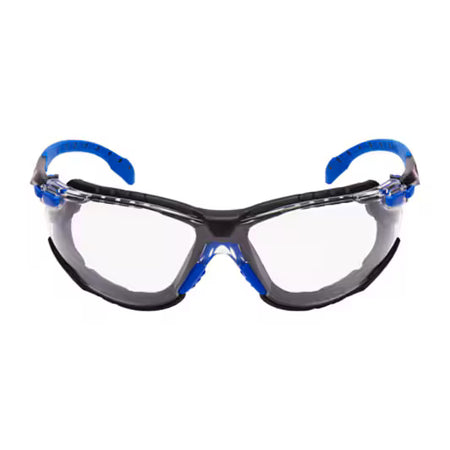 3M™ Solus™ 1000 Veiligheidsbril, blauw/zwart montuur, Scotchgard™ condenswerende en krasbestendige coating (K&N), heldere lenzen, foampakking en band, S1101SGAFKT-EU, 20/doos