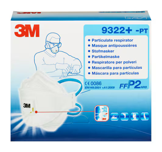 3M™ Aura™ 9322+ Stofmasker, FFP2, 10 stuks