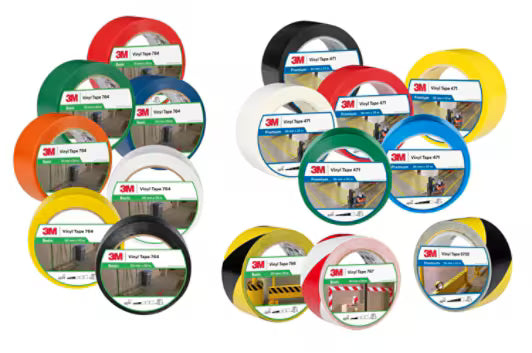 3M™ Vinyl Tape Algemeen Gebruik 764, Geel, 50 mm x 33 m, 0.13 mm, Individueel en handig verpakt