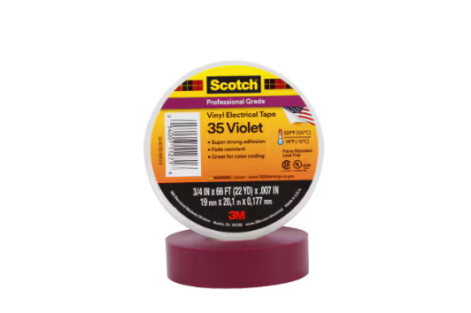 Scotch® 35 Vinyl Electro-Isolatieband, Paars, 19 mm x 20 m, 0,18 mm