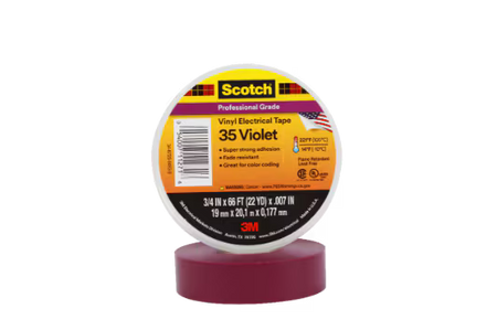 Scotch® 35 Vinyl Electro-Isolatieband, Paars, 19 mm x 20 m, 0,18 mm