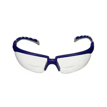 3M™ Solus™ 2000 Veiligheidsbril, blauw/grijze veren, anticondens/antikras, leesbril +2,5, heldere lenzen, S2025AF-BLU, 20/doos