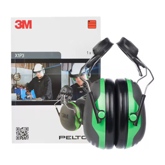 3M™ PELTOR™ Gehoorkappen,  groen, helmbevestiging, X1P3