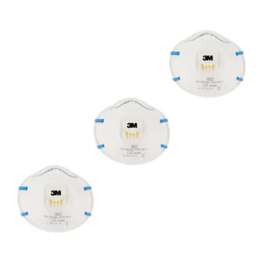 3M™ Cool Flow™ Stofmasker 8822, FFP2 NR D, met ventiel, 3/verpakking