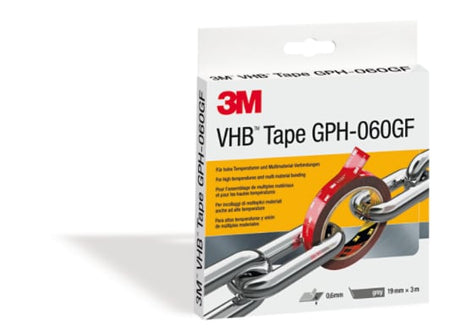 3M™ VHB™ Tape GPH-060GF, Grijs, 19 mm x 3 m, 0.6 mm, Korte rol