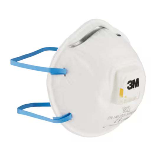 3M™ Stofmasker voor handmatig en machinaal schuren 8822, FFP2, ventiel, 3/pak
