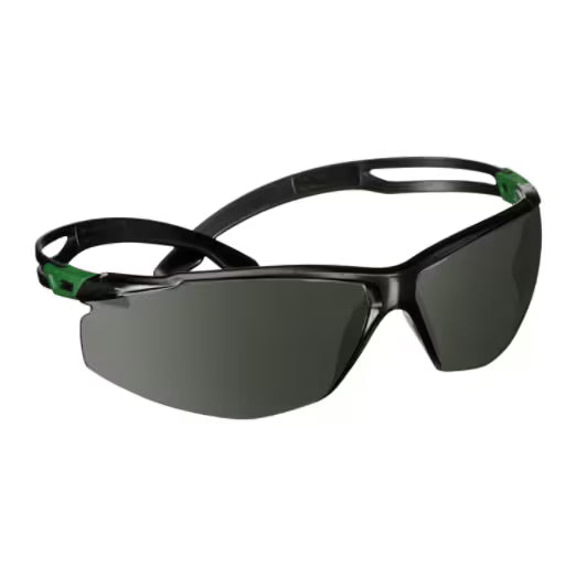 3M™ SecureFit™ 500 Veiligheidsbril, groen/zwart montuur, antikras+ (K), IR 3.0 grijze lenzen, SF530ASP-GRN-EU, 20/doos