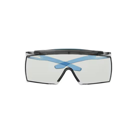 3M™ SecureFit™ 3700 Overzetbril, blauwe veren, wenkbrauwbescherming, Scotchgard™ anticondens (K&N), lichtgrijze lens voor binnen/buiten, SF3707XSGAF-BLU-EU, 20/doos