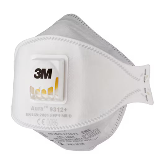 3M™ Aura™ Stofmasker voor handmatig schuren 9312+, FFP1, ventiel, 10/pak