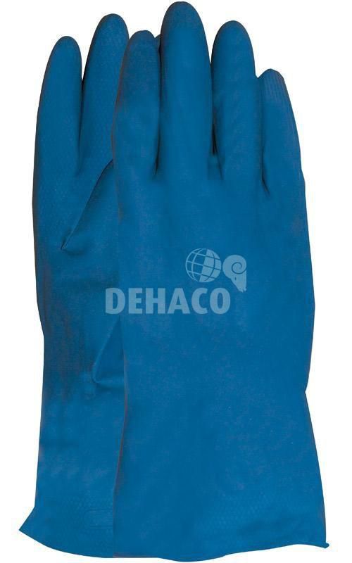 Huishoudhandschoen latex blauw, maat L