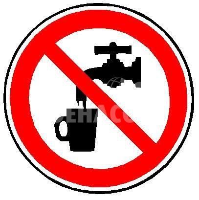 Sticker ‘Geen drinkwater’ ø 100 mm